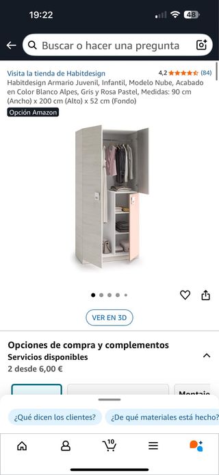 Cama 90 con cajones, repisa y armario