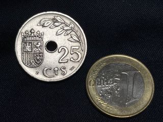 25 centime Moneda 1937 II Anno Trionfale
