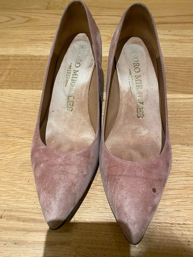 Zapatos de ante rosa