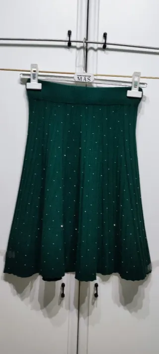 Gonnellina maglia verde taglia S/M