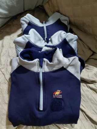 Sudadera Ejército Hombre Talla L Azul/Gris