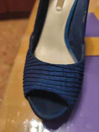 Zapatos de tacón azul de 10 cm 