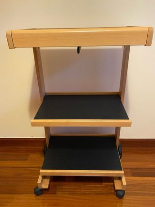 Mesa auxiliar Foppapedretti madera y negro