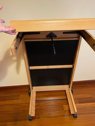 Mesa auxiliar Foppapedretti madera y negro