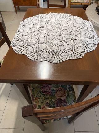 Centrotavola uncinetto bianco