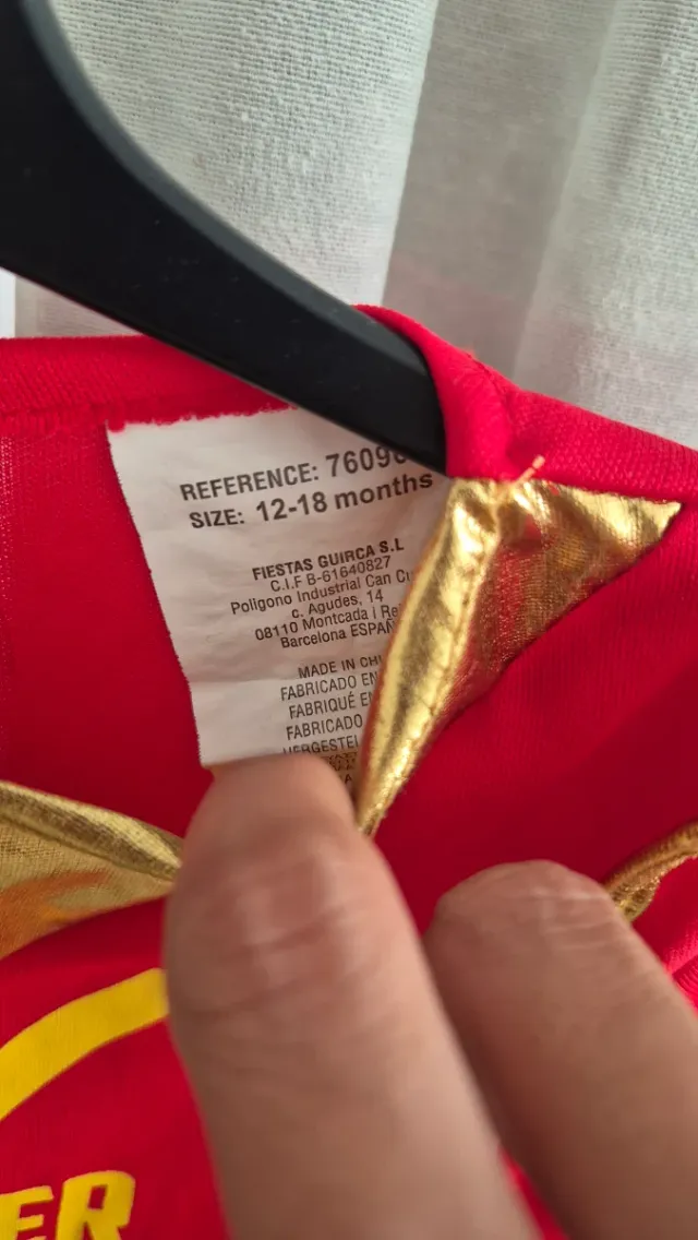 Disfraz Wonder Woman 12-18 meses