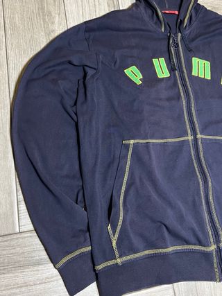 Felpa PUMA uomo XL blu navy con zip