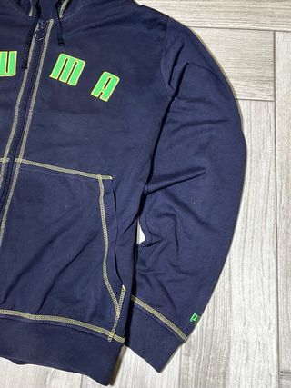 Felpa PUMA uomo XL blu navy con zip