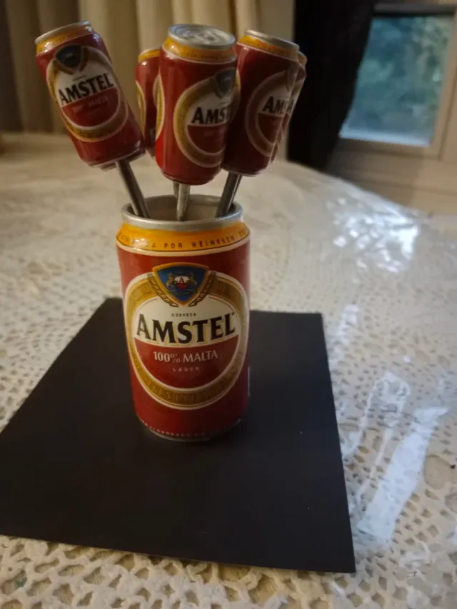 Set di stuzzicadenti in metallo Amstel - argento.