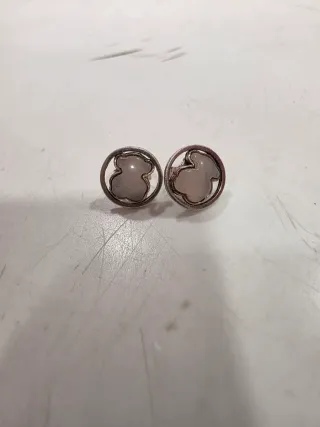 Pendientes Tous Oso Rosa y Plateado