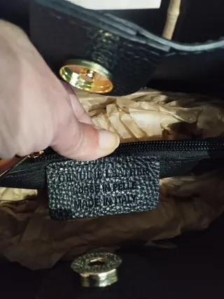 Bolso bombonera piel negra