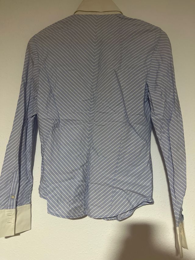 Camisa Rayas Azul y Blanco