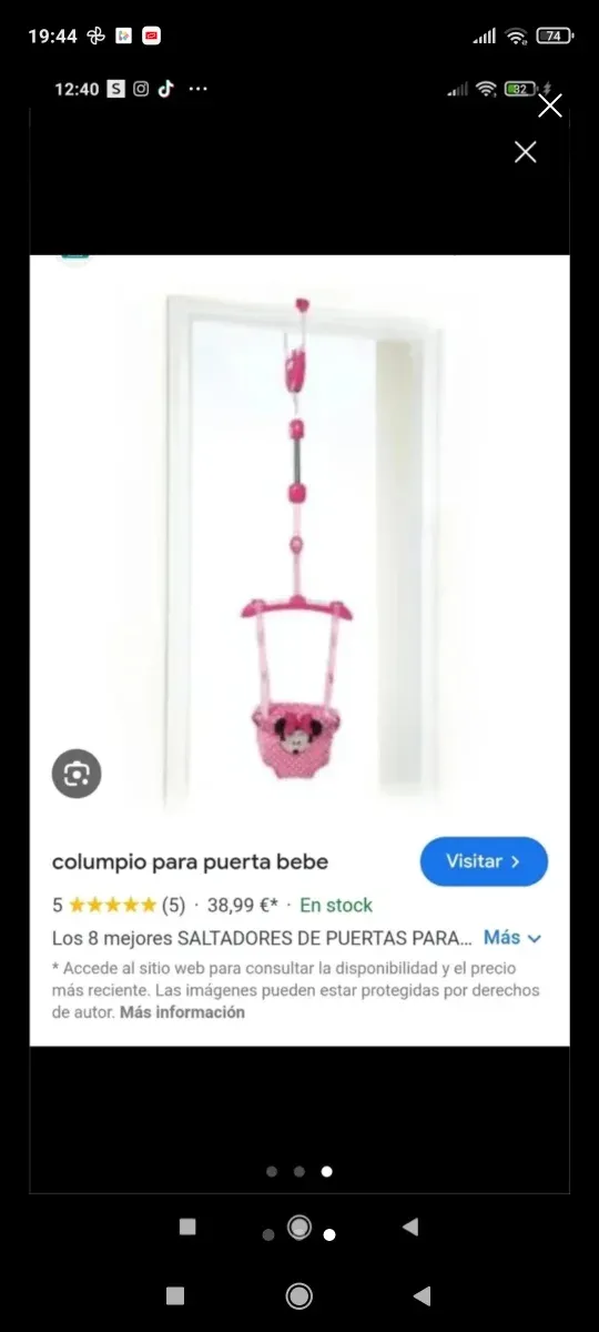 Columpio saltarín para puerta de bebé