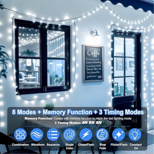 Luci natalizie ricaricabili USB 30 M 300 LED IP44