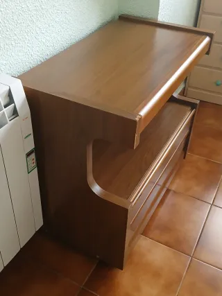 Mueble auxiliar madera con ruedas