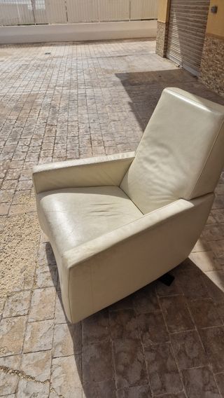 Butaca Rafemar Giratoria Piel Beige
