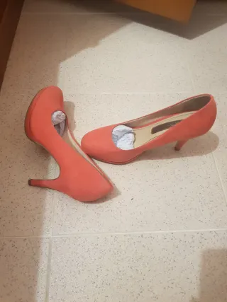 Sapatos Tamaris Salto Alto Laranja/Rosa 39