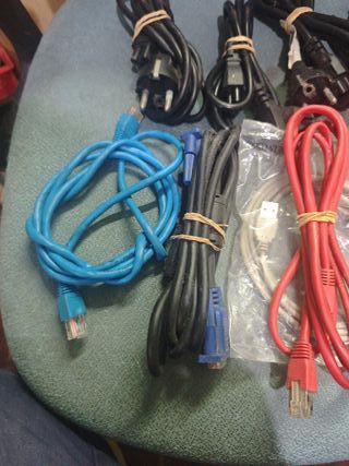 Lote Cables PC: Red, VGA, SATA, Alimentación
