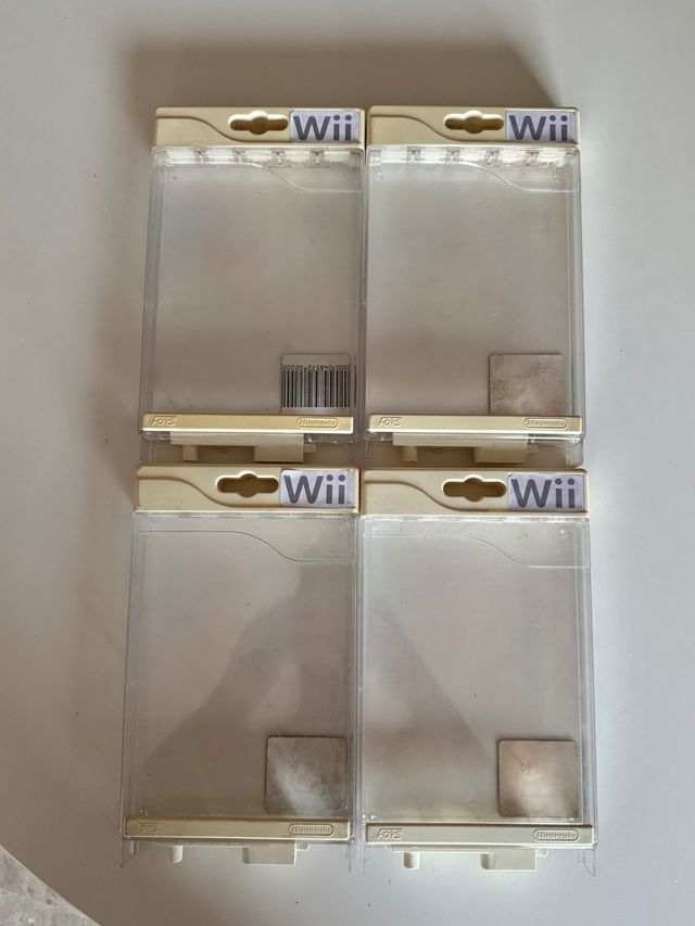 Lote 4 Cajas Seguridad Oficiales Nintendo Wii
