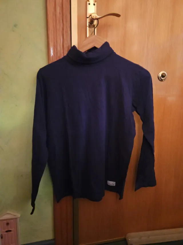 Camiseta cuello alto T14 azul marino