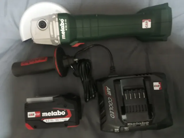 Amoladora Metabo W 18 L 9-125 + Batería 5.2ah+ Car