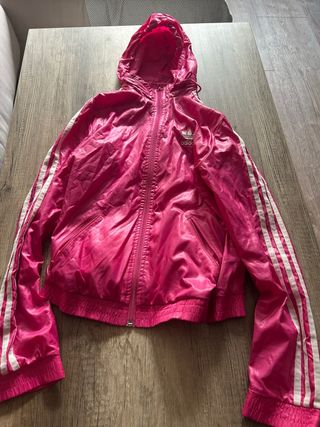 Chaqueta Adidas Rosa con Capucha