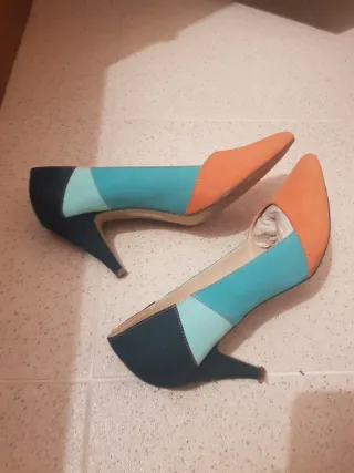 Sapato Salto Alto Colorblock R Edition