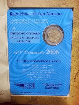 CRISTOBAL COLÓN MONEDA 2€