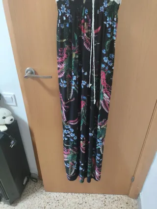 Vestido largo tirantes estampado floral