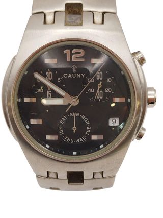 RELOJ DE CUARZO CAUNY 010064C CRONOGRAFO ACERO 34MM