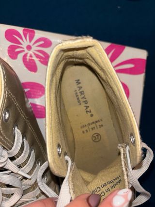 Zapatillas Botín Doradas