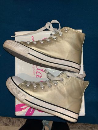 Zapatillas Botín Doradas