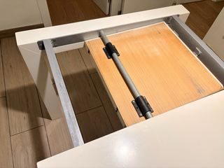 Mesa extensible de comedor de madera ,color blanco