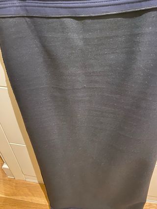 Falda tubo larga azul