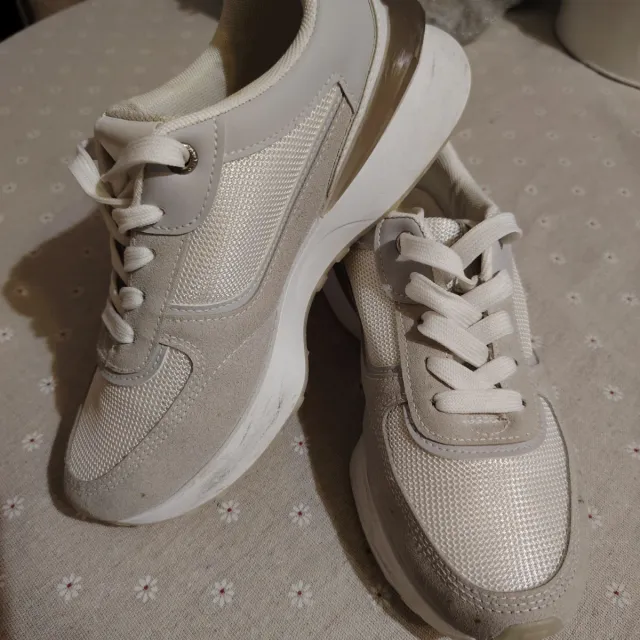 Zapatillas Mujer Talla 38 Gris/Blanco