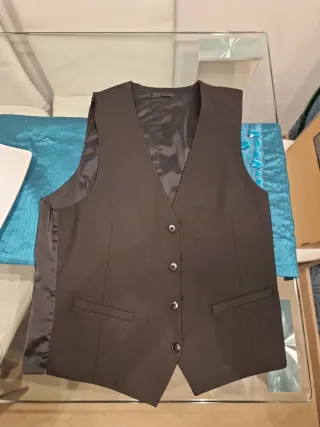 Chaleco vestir hombre negro