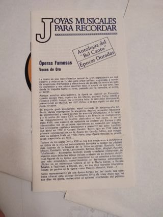 LP Operas Famosas Voces de Oro