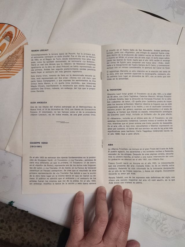 LP Operas Famosas Voces de Oro