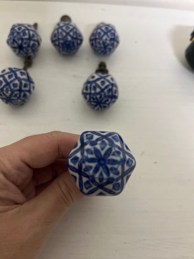 Pomos de cerámica para muebles (6 unidades)