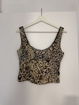 Top estampado animal print