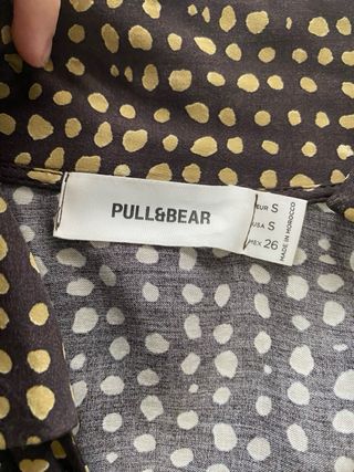Blusa Pull&Bear lunares marrón y beige