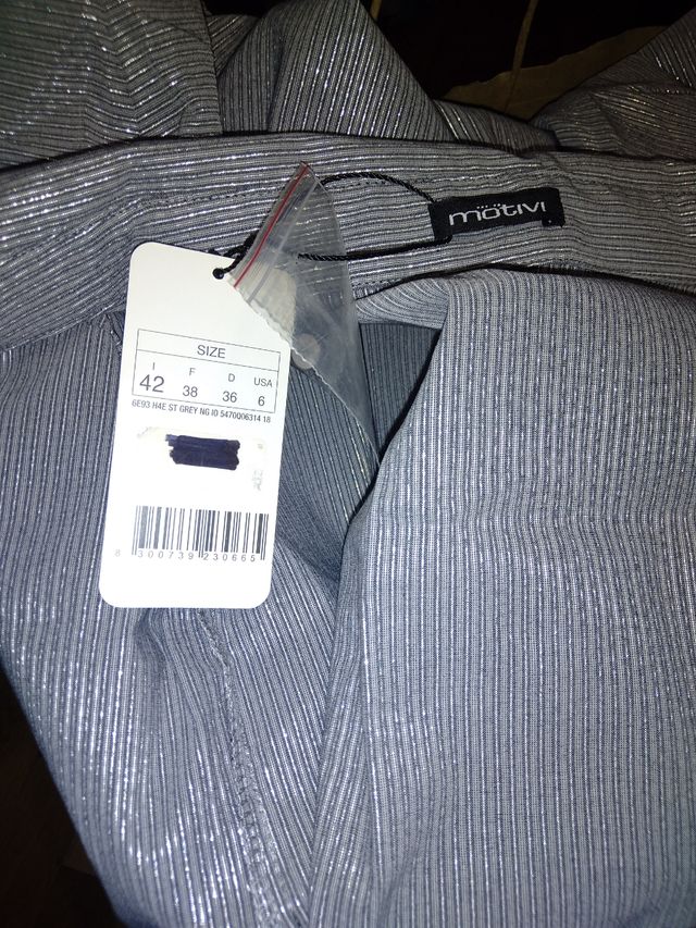 Camicetta donna righe argento