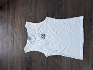 Camiseta de tirantes Loewe blanca