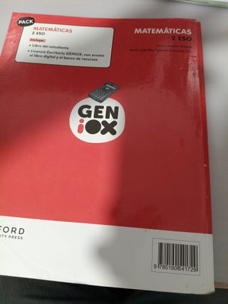 Matemáticas 2º ESO. Libro del estudiante. GENiOX