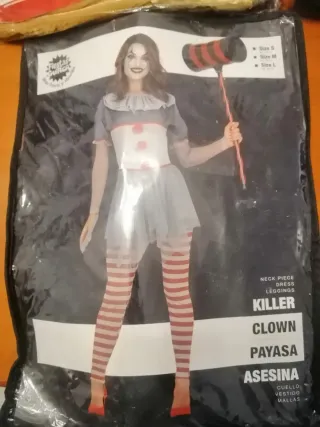 Disfraz Payaso Asesino Talla M