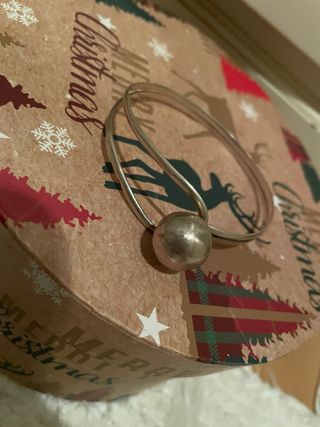 Brazalete plata ley con bola