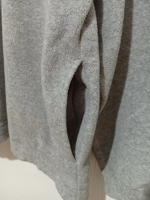 Felpa Fila in pile grigio vintage Taglia XL 