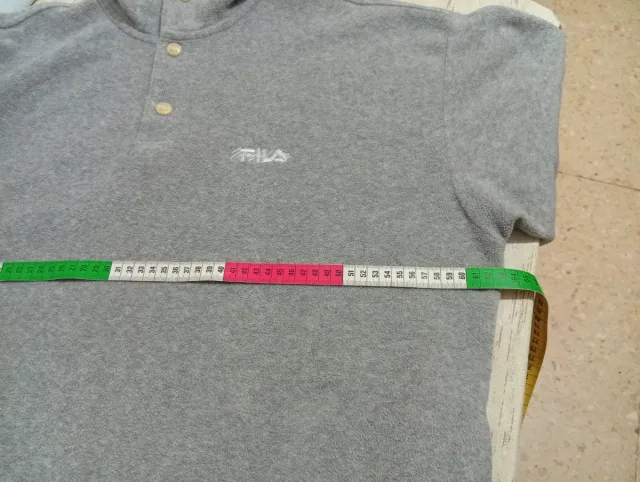 Felpa Fila in pile grigio vintage Taglia XL 