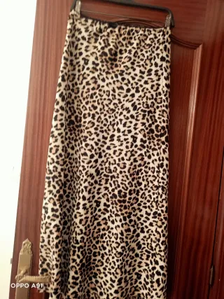 Falda satinada leopardo T. 34/36
