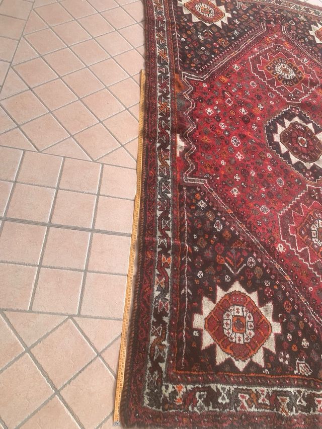 Tappeto Persiano Shiraz Autentico Annodato a Mano